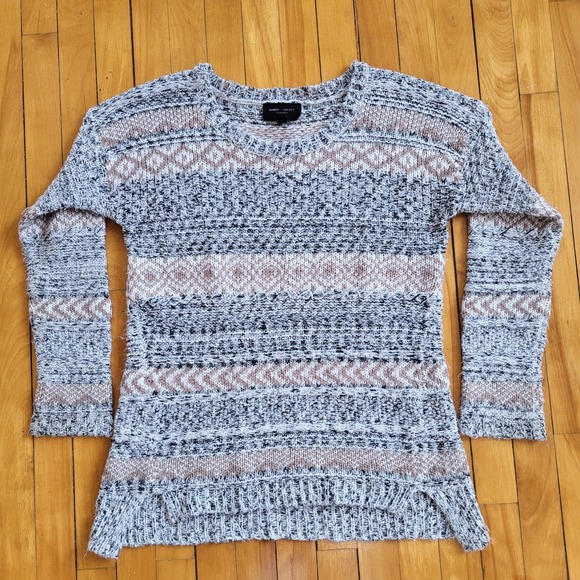 Romeo & Juliet‎ Couture | Knit Sweater | Beige Tan | Size M | Fair Isle - Picture 4 of 10